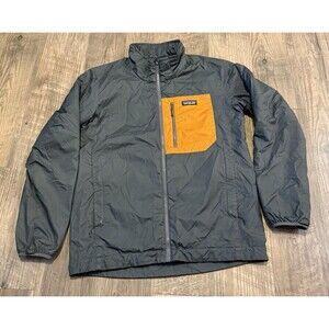 Patagonia Men's Dark Gray Jacket with Orange Accent